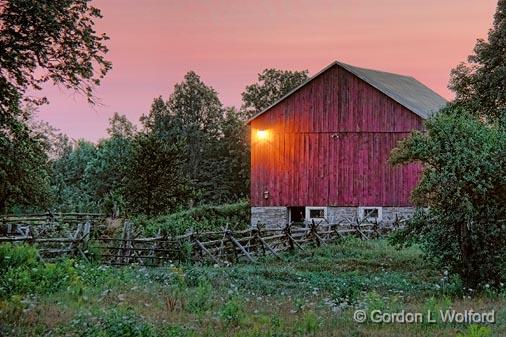 Red Barn At Dawn_19579-81.jpg - Photographed near Smiths Falls, Ontario, Canada.